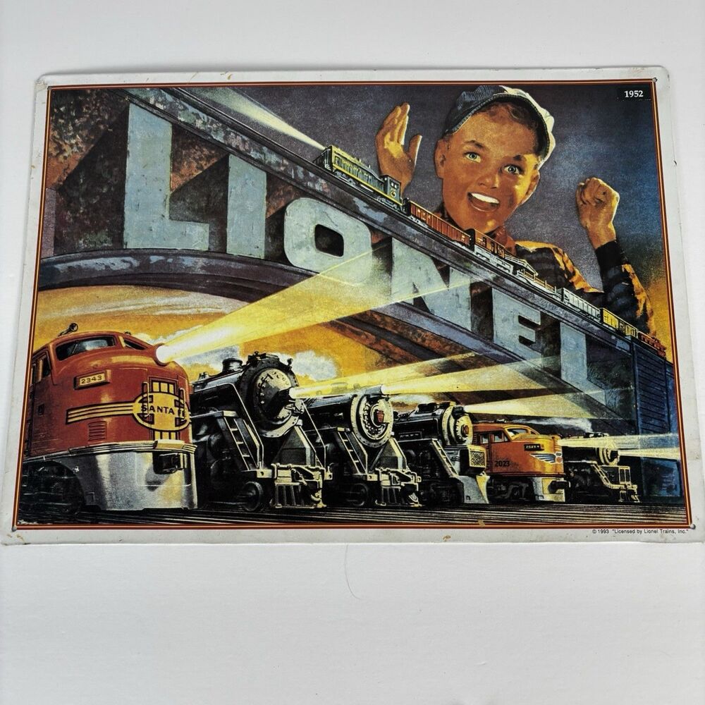 Lionel Train Tin Metal Sign 1952 Catalog 16.5" x 12"